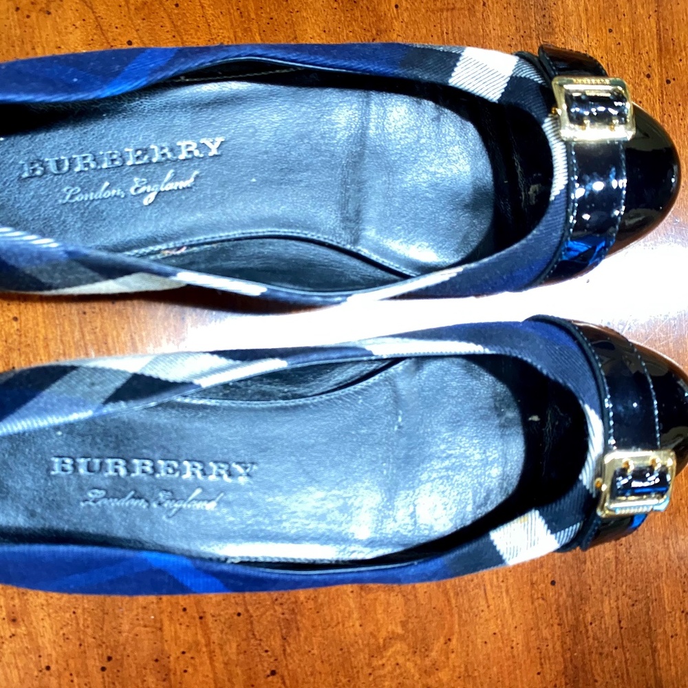 Burberry ballet flats, Blue/black multi, 38